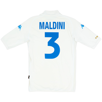 2002 Italy Away Shirt Maldini #3 - 10/10 - (L)