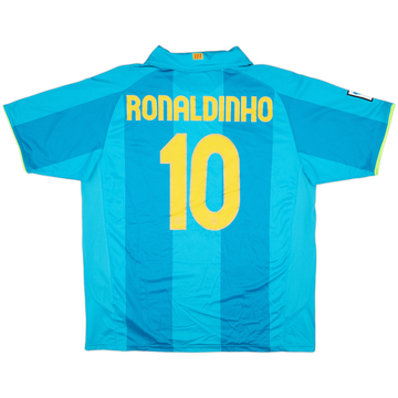 2007-09 Barcelona Away Shirt Ronaldinho #10 - 10/10 - (XL)