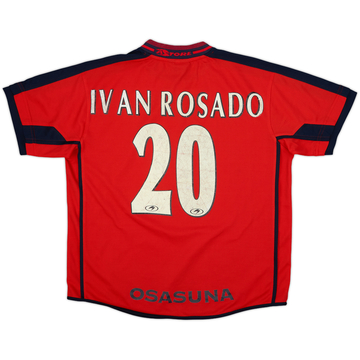 2000-02 Osasuna Home Shirt Ivan Rosado #20 - 7/10 - (L)
