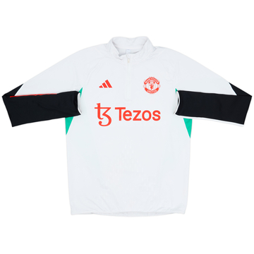 2023-24 Manchester United adidas 1/4 Zip Drill Top - 8/10 - (M)