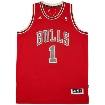 2010-14 Chicago Bulls Rose #1 adidas Swingman Away Jersey - 4/10 - (XL)