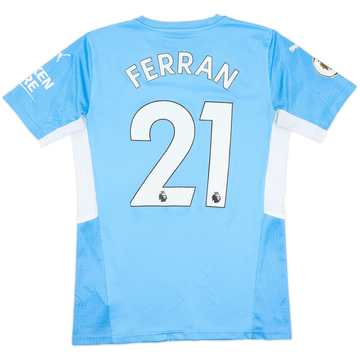 2021-22 Manchester City Home Shirt Ferran #20 - 9/10 - (S)