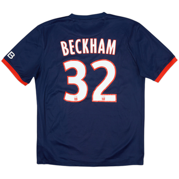 2013-14 Paris Saint-Germain Home Shirt Beckham #32 - 8/10 - (M)