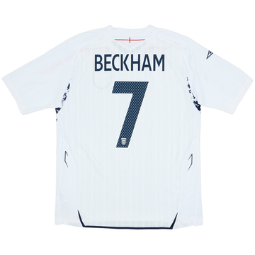 2007-09 England Home Shirt Beckham #7 - 6/10 - (L)
