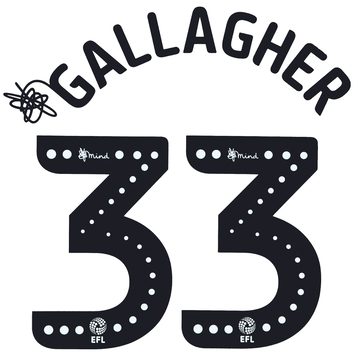 2019-20 Swansea City Home/Third Gallagher #33 EFL Name Set