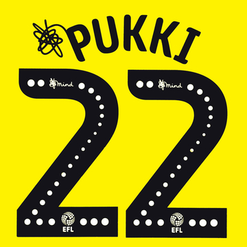 2018-19 Norwich City Home/Away Pukki #22 EFL Name Set