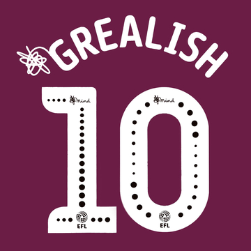2018-19 Aston Villa Home/Third Grealish #10 EFL Name Set