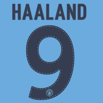 2022-23 Manchester City Home Cup Haaland #9 Name Set
