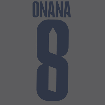 2023-24 Everton Third Cup Onana #8 Name Set