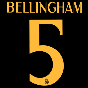 2023-24 Real Madrid Away/Third Cup Bellingham #5 Name Set
