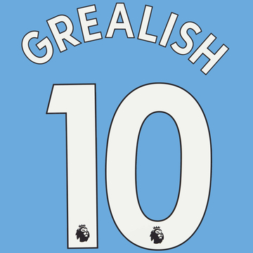 2019-23 Grealish #10 White Premier League Name Set