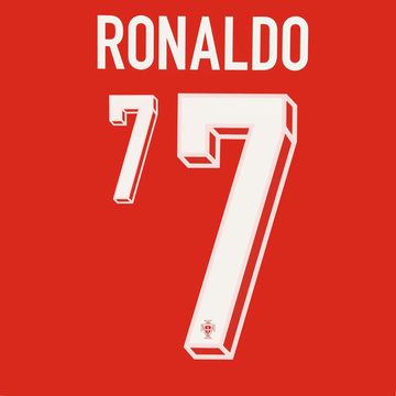 2024-25 Portugal Home Ronaldo #7 Kids Name Set