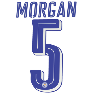 2016-17 Leicester Third Cup Morgan #5 Name Set