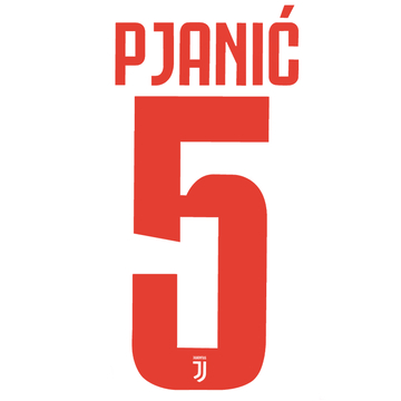 2019-20 Juventus Away Pjanic #5 Name Set