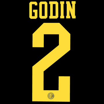 2019-20 Inter Milan Third Godin #2 Name Set