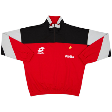 1995-96 AC Milan Lotto 1/4 Zip Training Top - 5/10 - (L)