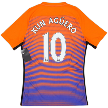 2016-17 Manchester City Authentic Third Shirt Kun Aguero #10 (L)