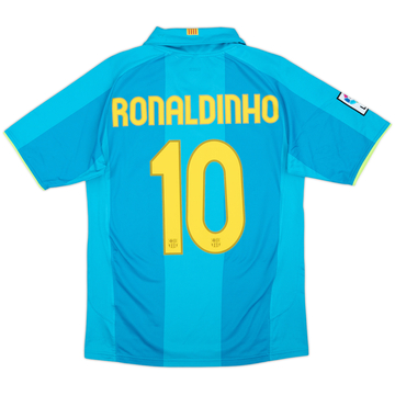 2007-09 Barcelona Away Shirt Ronaldinho #10 - 9/10 - (S)