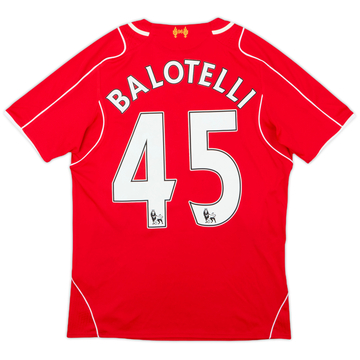 2014-15 Liverpool Home Shirt Balotelli #45 - 8/10 - (S)