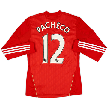 2010-12 Liverpool Home L/S Shirt Pacheco #12 - 8/10 - (S)