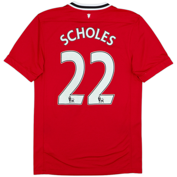 2011-12 Manchester United Home Shirt Scholes #22 - 5/10 - (S)