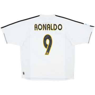 2003-04 Real Madrid Home Shirt Ronaldo #9 - 8/10 - (XL)