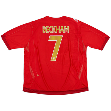 2006-08 England Away Shirt Beckham #7 - 9/10 - (3XL)