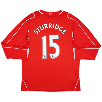 2014-15 Liverpool Home L/S Shirt Sturridge #15 - 7/10 - (XL)