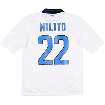 2011-12 Inter Milan Away Shirt Milito #22 - 7/10 - (M)