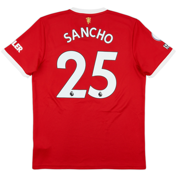 2021-22 Manchester United Home Shirt Sancho #25 - 9/10 - (L)