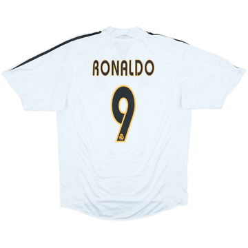 2004-05 Real Madrid Home Shirt Ronaldo #9 - 8/10 - (L)