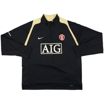 2007-08 Manchester United Nike 1/4 Zip Training Top - 8/10 - (XL)