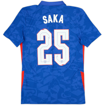2020-21 England Authentic Away Shirt Saka #25 - 9/10 - (S)