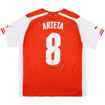 2014-15 Arsenal Home Shirt Arteta #8 - 7/10 - (L)
