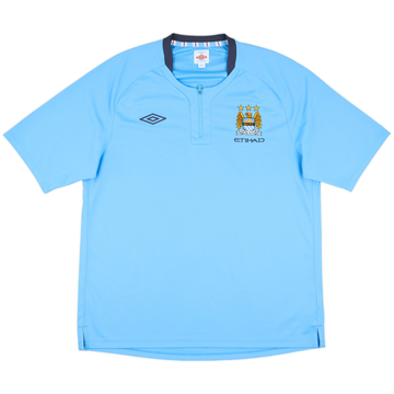 2010-11 Manchester City 1/4 Zip Polo Shirt - 10/10 - (XXL)