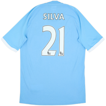 2010-11 Manchester City Home Shirt Silva #21 - 8/10 - (M)