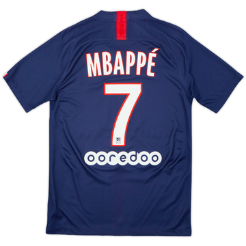 2019-20 Paris Saint-Germain Home Shirt Mbappe #7 - 8/10 - (S)