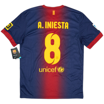 Camiseta de local del Barcelona 2012-13 A.Iniesta #8 (M)