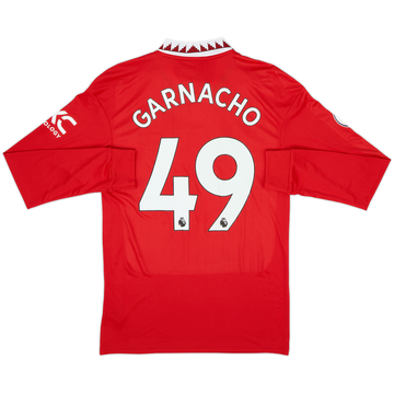 2022-23 Manchester United Home L/S Shirt Garnacho #49 (S)