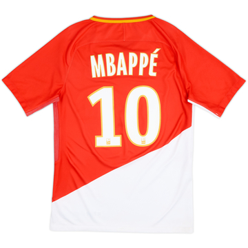 2017-18 Monaco Home Shirt Mbappe #10 - 7/10 - (S)