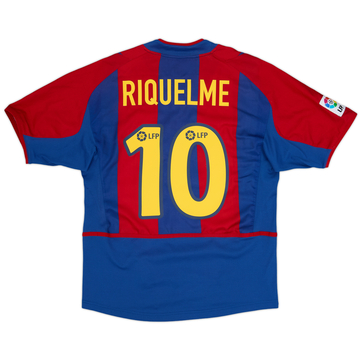 2002-03 Barcelona Home Shirt Riquelme #10 - 8/10 - (S)