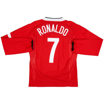 2004-06 Manchester United Local L/S Camiseta Ronaldo #7 - 9/10 - (M)