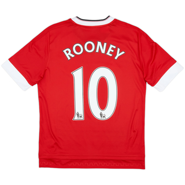 2015-16 Manchester United Home Shirt Rooney #10 - 9/10 - (L.Boys)