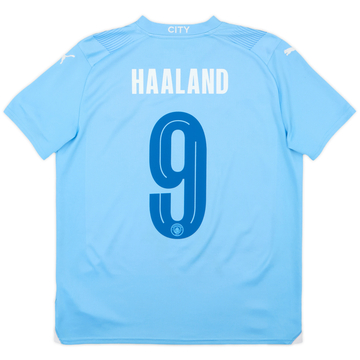 2023-24 Manchester City Home Shirt Haaland #9 - 8/10 - (XL.Boys)