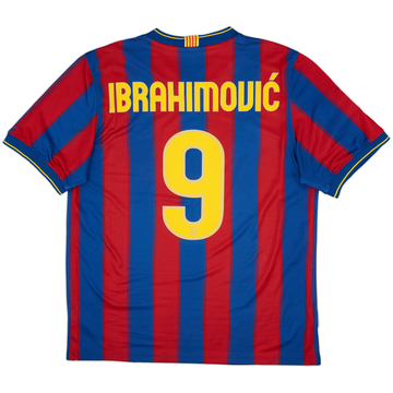 2009-10 Barcelona Home Shirt Ibrahimovic #9 - 9/10 - (L)