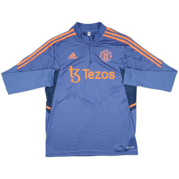 2022-23 Manchester United adidas 1/4 Zip Drill Top - 8/10 - (L)