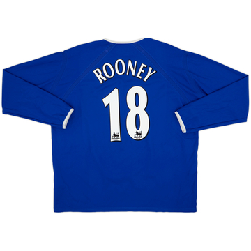 2003-04 Everton Home L/S Shirt Rooney #18 - 8/10 - (XXL)
