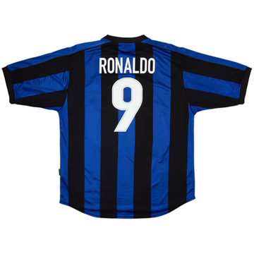 1999-00 Inter Milan Home Shirt Ronaldo #9 - 8/10 - (XL)