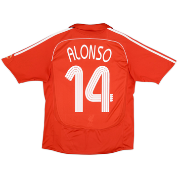 2006-08 Liverpool Home Shirt Alonso #14 - 7/10 - (XL.Boys)