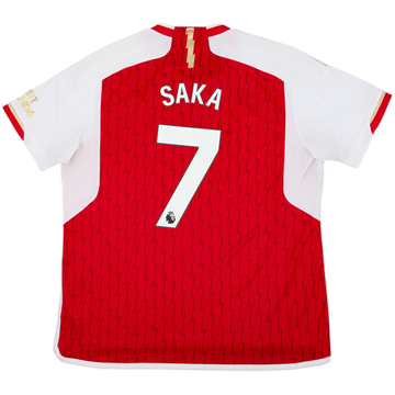 2023-24 Arsenal Home Shirt Saka #7 - 8/10 - (XL)